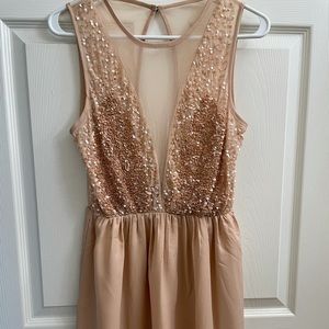 Forever 21 Blush Nude Sequin Dress